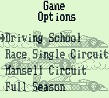 Nigel Mansell's World Championship Racing screenshot 5 for GameBoy